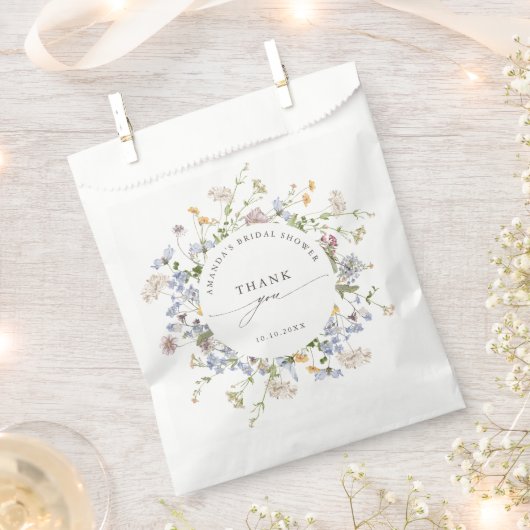 Frühjahrs-Wildblume Brautparty Meadow Garden Geschenktütchen (Ausgeschnitten)
