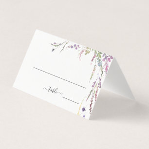 Frühjahrs-Wildblume Floral Hochzeit Platzkarte