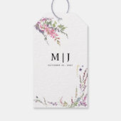 Frühjahrs-Wildblume Hochzeit Vielen Dank Geschenkanhänger (Rückseite)