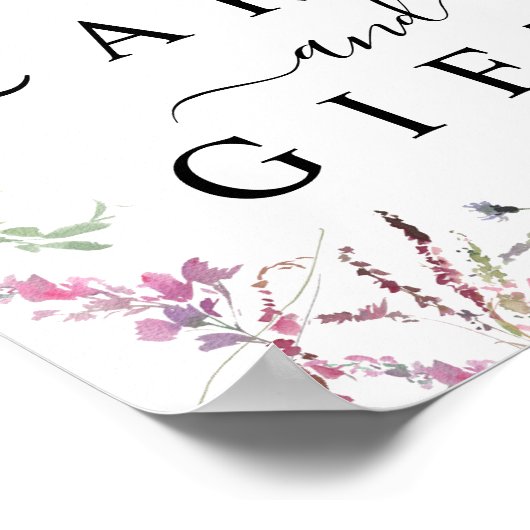 Frühjahrs-Wildblume Hochzeitskarten & Geschenkguts Poster (Ecke)