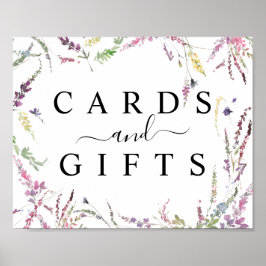 Frühjahrs-Wildblume Hochzeitskarten & Geschenkguts Poster