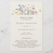 Frühjahrs-Wildblume-Hochzeitsprogramm "Meadow Gard (Vorderseite)