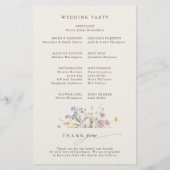 Frühjahrs-Wildblume-Hochzeitsprogramm "Meadow Gard (Rückseite)