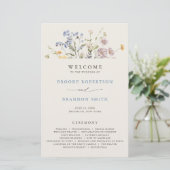 Frühjahrs-Wildblume-Hochzeitsprogramm "Meadow Gard (Stehend Vorderseite)