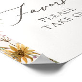 Frühjahrs-Wildblume Kinderdusche bevorzugt Schild (Ecke)