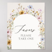 Frühjahrs-Wildblume Kinderdusche bevorzugt Schild (Vorne)