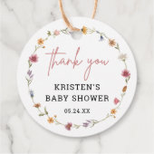 Frühjahrs-Wildblume Kinderdusche Vielen Dank für d Geschenkanhänger (Rückseite)