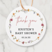 Frühjahrs-Wildblume Kinderdusche Vielen Dank für d Geschenkanhänger (Vorderseite)