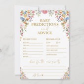 Frühjahrs-Wildblume Kindervoraussagen und Ratschlä Einladung (Vorderseite)