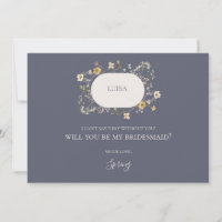 Frühjahrs-Wildblume Lila Bridesmaid-Vorschlagskart