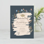 Frühjahrs-Wildblume Meadow Abschluss Einladung (Stehend Vorderseite)