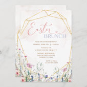 Frühjahrs-Wildblume Osterfeier Einladung (Vorne/Hinten)