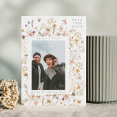 Frühjahrs-Wildblume Watercolor Hochzeit Save The Date