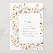 Frühjahrs-Wildblume Watercolor Hochzeit Save The Date (Rückseite)