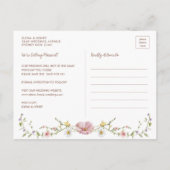 Frühjahrs-Wildblume-Wiese Hochzeit speichern Sie d Ankündigungspostkarte (Rückseite)