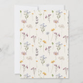 Frühjahrs-Wildblume Wiesen-Garten-Hochzeit Einladung (Rückseite)