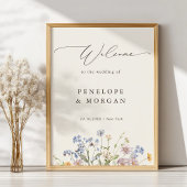 Frühjahrs-Wildblume Wiesen-Garten Hochzeit Willkom Poster