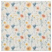 Frühjahrs-Wildblumen auf Off White Stoff (Muster)