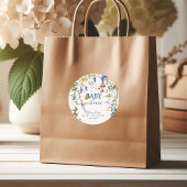 Frühjahrs-Wildblumen Baby in Bloom Baby-Dusche Runder Aufkleber