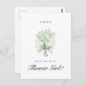 Frühjahrs-Wildblumen Blumenmädchen-Vorschlag Postkarte (Vorne/Hinten)