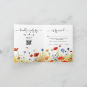Frühjahrs-Wildblumen Hochzeit Einladung (Innenseite)