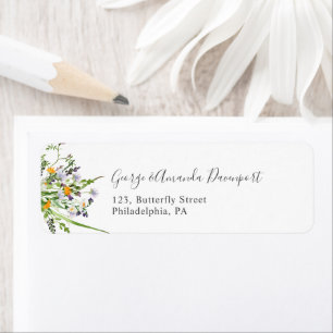 Frühjahrs-Wildblumen - Rücksendeadresse