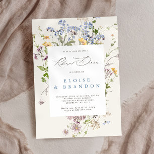 Frühjahrs-Wildblumenwiese-Garten-Probedinner Einladung