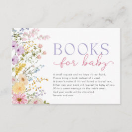 Frühjahrs-Wildflower-Baby-in- Blüte-Buch-Anfrage Begleitkarte