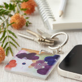 Frühjahrsanemonen Acrylring Schlüsselanhänger (Vorderseite rechts)