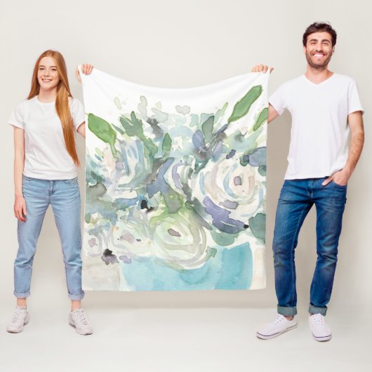 Frühjahrsanordnung - Aquarellbouquet Fleecedecke (Beispiel)