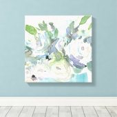 Frühjahrsanordnung - Aquarellbouquet Leinwanddruck (Insitu (Holzboden))