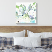 Frühjahrsanordnung - Aquarellbouquet Leinwanddruck (Insitu (Schlafzimmer))