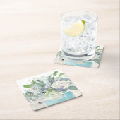 Frühjahrsanordnung - Aquarellbouquet Rechteckiger Pappuntersetzer (Vor Ort)