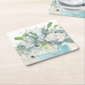 Frühjahrsanordnung - Aquarellbouquet Rechteckiger Pappuntersetzer (angewinkelt)