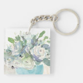 Frühjahrsanordnung - Aquarellbouquet Schlüsselanhänger (Rückseite)