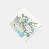 Frühjahrsanordnung - Aquarellbouquet Serviette (Ecke)