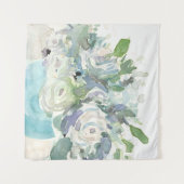 Frühjahrsanordnung - Aquarellbouquet Wandteppich (Vorderseite (Horizontal))