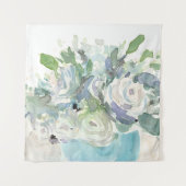 Frühjahrsanordnung - Aquarellbouquet Wandteppich (Vorderseite)