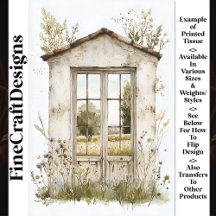 Frühjahrsansicht aus Gebäude Fenster AN4 Decoupage