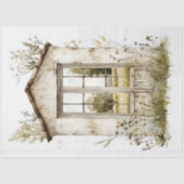 Frühjahrsansicht aus Gebäude Fenster AN4 Decoupage Seidenpapier (Vorderseite)