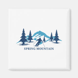 Frühjahrsberg Pennsylvania Skigebiet Skifahren Magnet