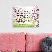Frühjahrsbibel Verse mit Magnolien Bäumen Leinwanddruck (Insitu (Wohnzimmer))