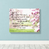 Frühjahrsbibel Verse mit Magnolien Bäumen Leinwanddruck (Insitu (Holzboden))