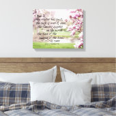 Frühjahrsbibel Verse mit Magnolien Bäumen Leinwanddruck (Insitu (Schlafzimmer))
