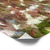 Frühjahrsblossom Almond Tree Pointillism Kunstwerk Poster (Ecke)