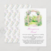 Frühjahrsblume Hochzeitsarsch Flitterwochen Begleitkarte (Vorne/Hinten)