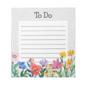 Frühjahrsblumen Botanischer Garten Notepad Todo Li Notizblock (Vorderseite)