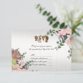 Frühjahrsblumen Hochzeit RSVP Karte (Stehend Vorderseite)