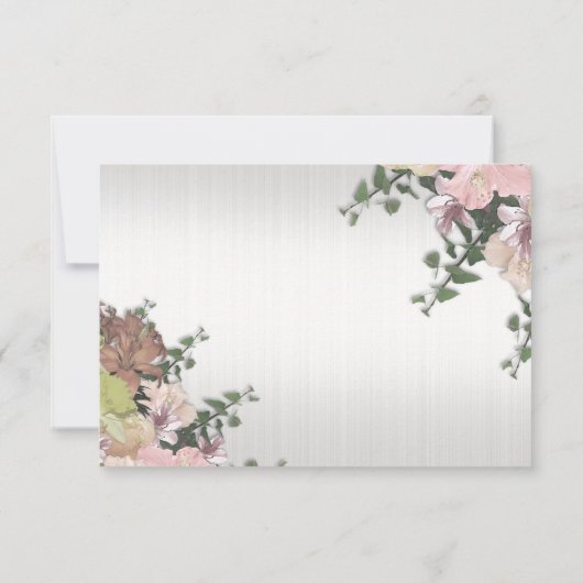 Frühjahrsblumen Hochzeit RSVP Karte (Rückseite)