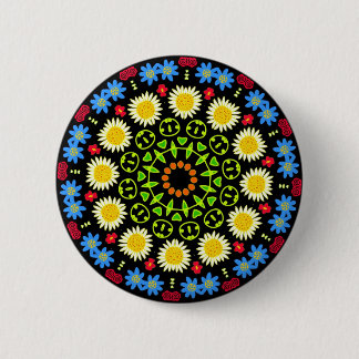 Frühjahrsblumen Kaleidoskop 04 Button